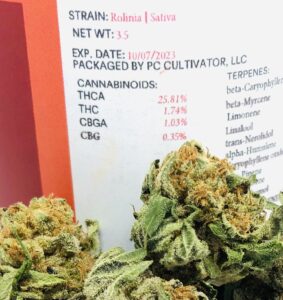 thc and cannabinoid testing results on rolliinia by matter dram